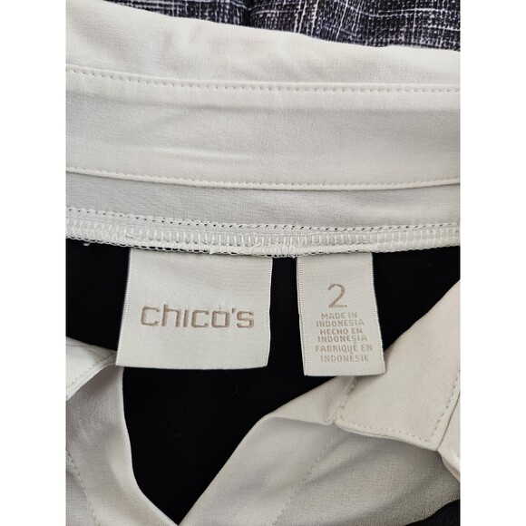 Chico's Sweater Over Collared Top Layer Combo In One Piece Chicos 2 US 12 M - Picture 5 of 7